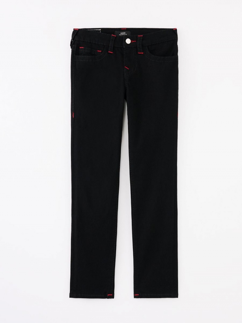 Pantalones True Religion Niño Rocco Big T Negras | 14GZOUXWR