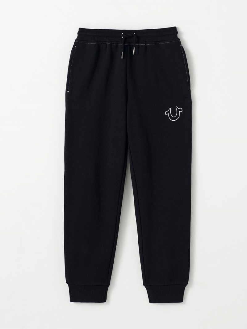 Pantalones True Religion Niño Stitch Negras | 97ITXLMZD