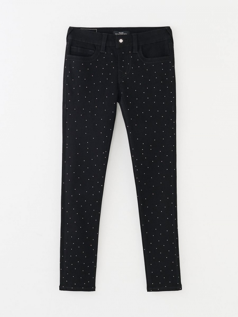 Pantalones True Religion Niña Crystal Halle Negras | 35ZHBSYGJ