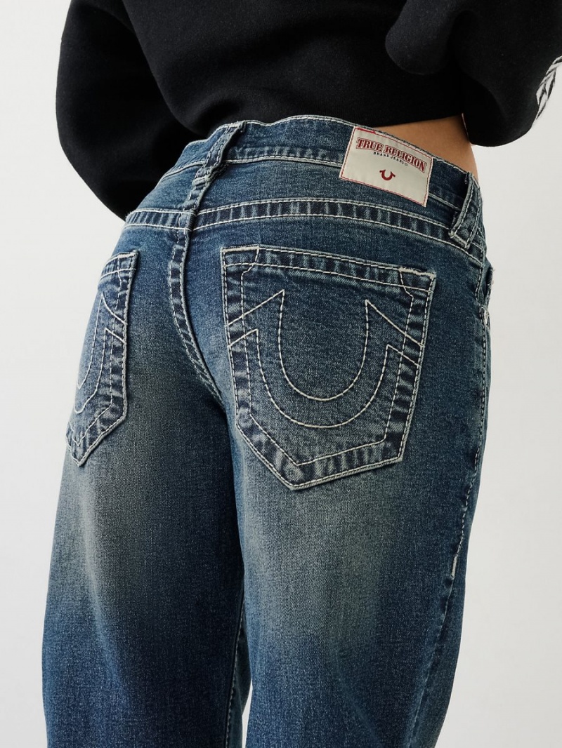 Relaxed Jeans True Religion Ricki Mid Rise Azules | 61BYRENAZ