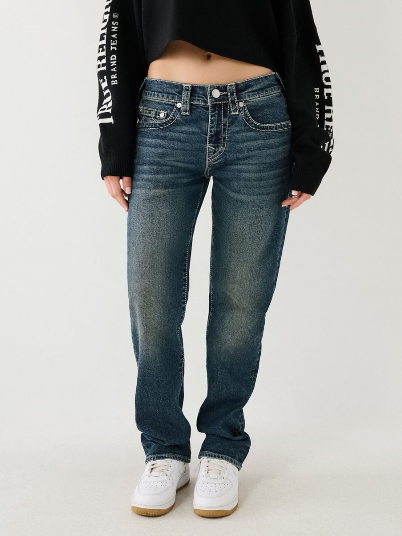 Relaxed Jeans True Religion Ricki Mid Rise Azules | 61BYRENAZ