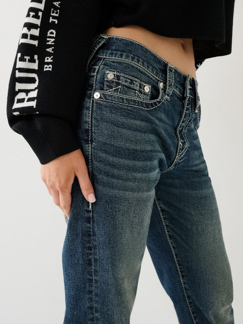 Relaxed Jeans True Religion Ricki Mid Rise Azules | 61BYRENAZ