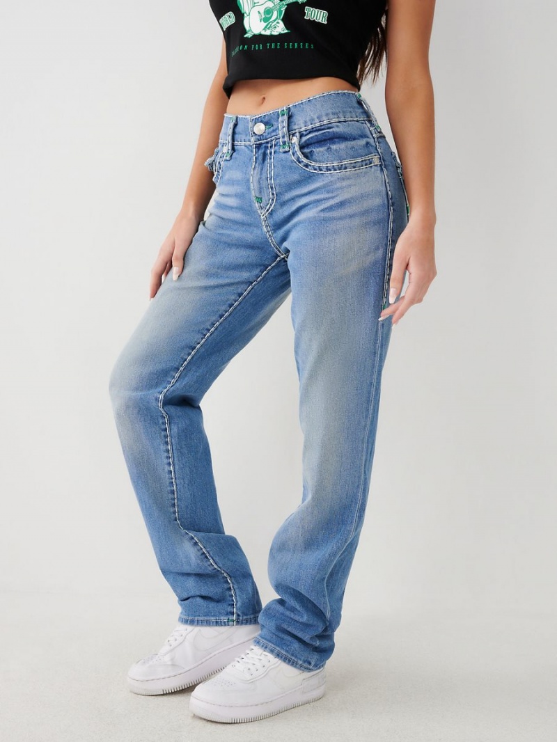 Relaxed Jeans True Religion Ricki Super T Stitch Azules | 21GYRFUKB