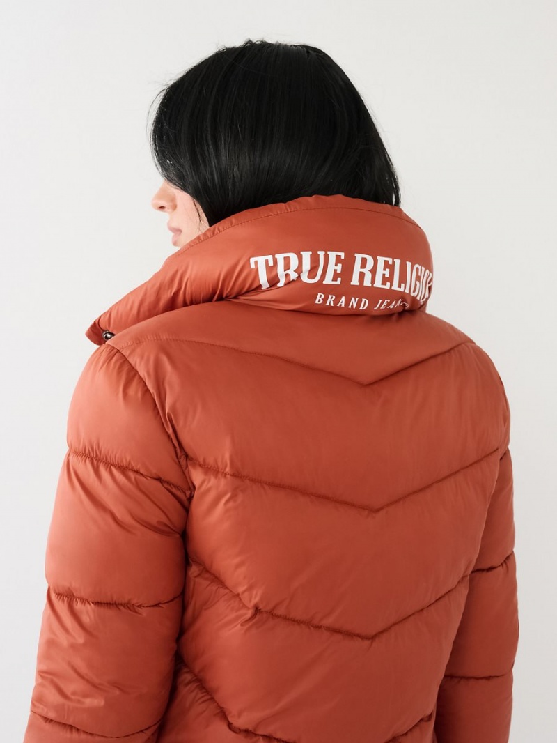 Ropa De Abrigo True Religion Logo Longline Puffer PICANTE | 71EMUQXYO