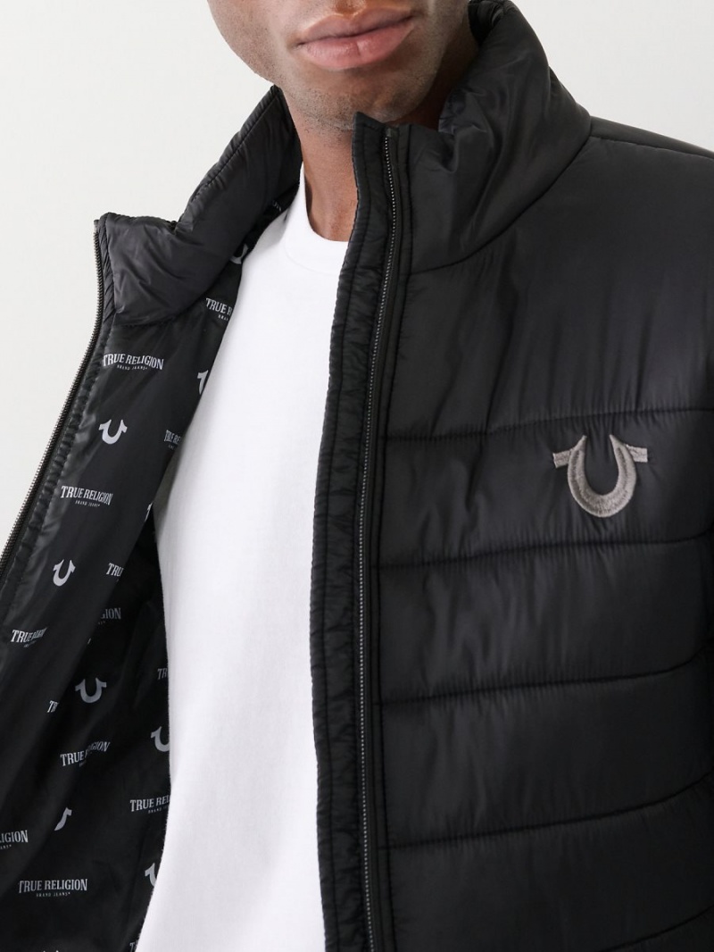 Ropa De Abrigo True Religion Puffer Negras | 80GAVNDJP