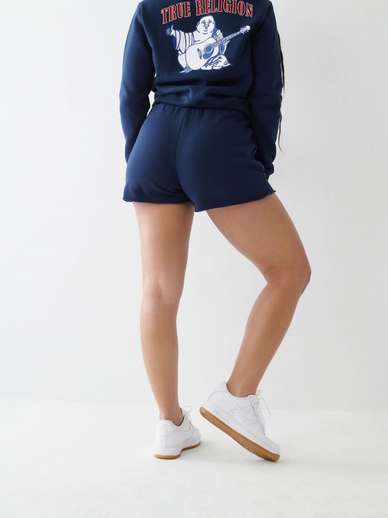 Short True Religion Logo Sweat Navy/Sapphire | 73GQDVJCO