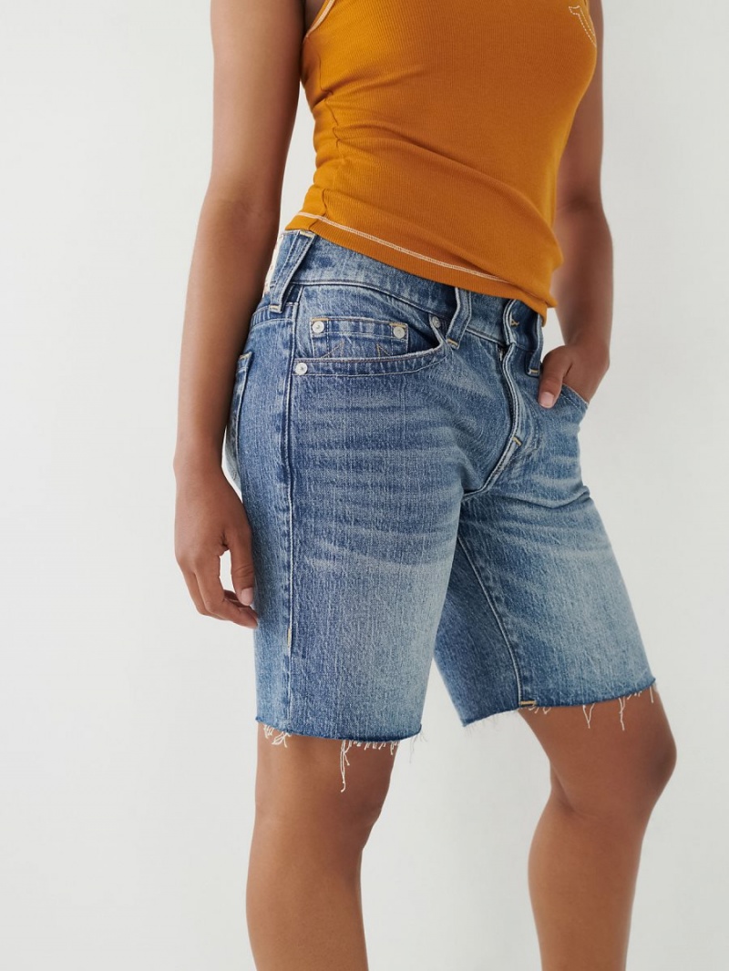 Short True Religion Ricki Relaxed Hawthorn Blossom | 84IUHAONQ