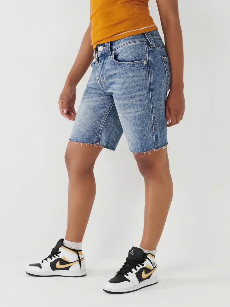 Short True Religion Ricki Relaxed Hawthorn Blossom | 84IUHAONQ