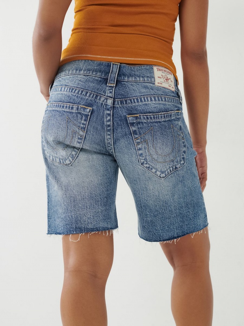 Short True Religion Ricki Relaxed Hawthorn Blossom | 84IUHAONQ