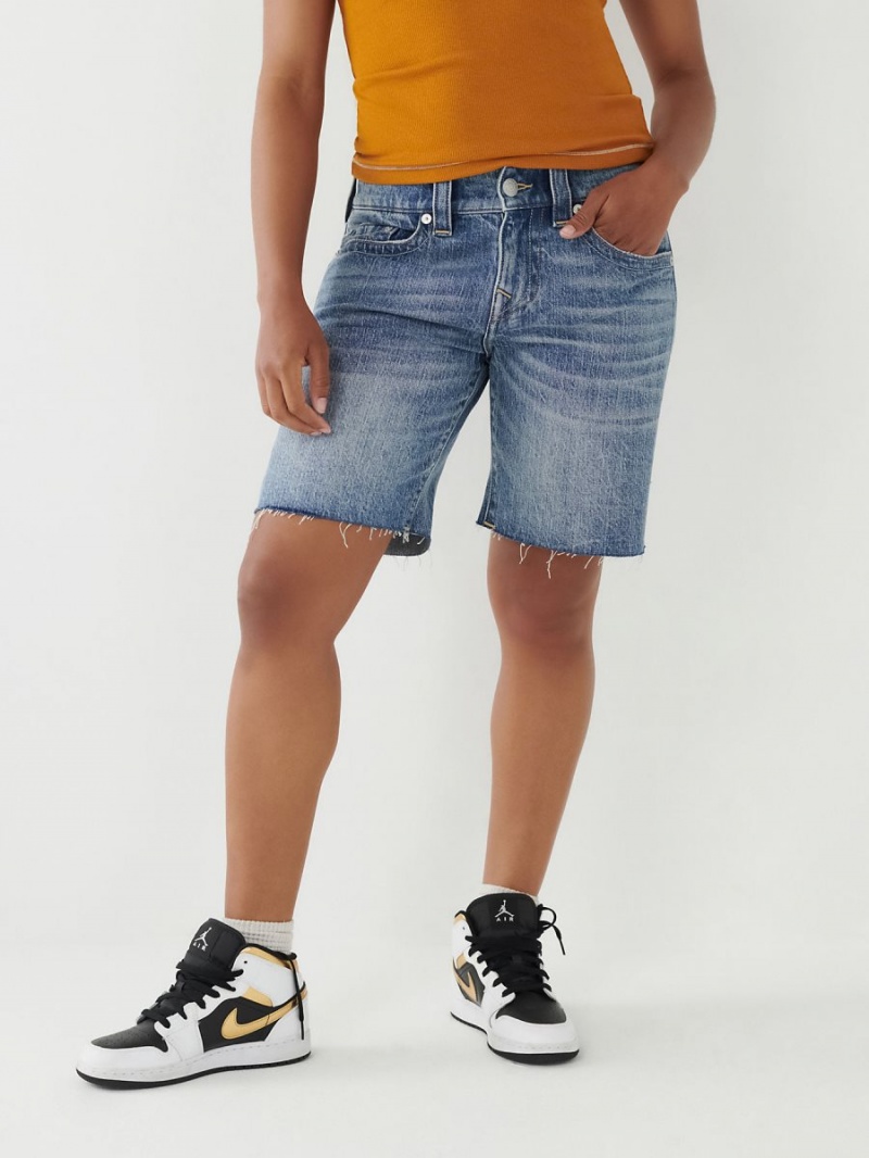 Short True Religion Ricki Relaxed Hawthorn Blossom | 84IUHAONQ