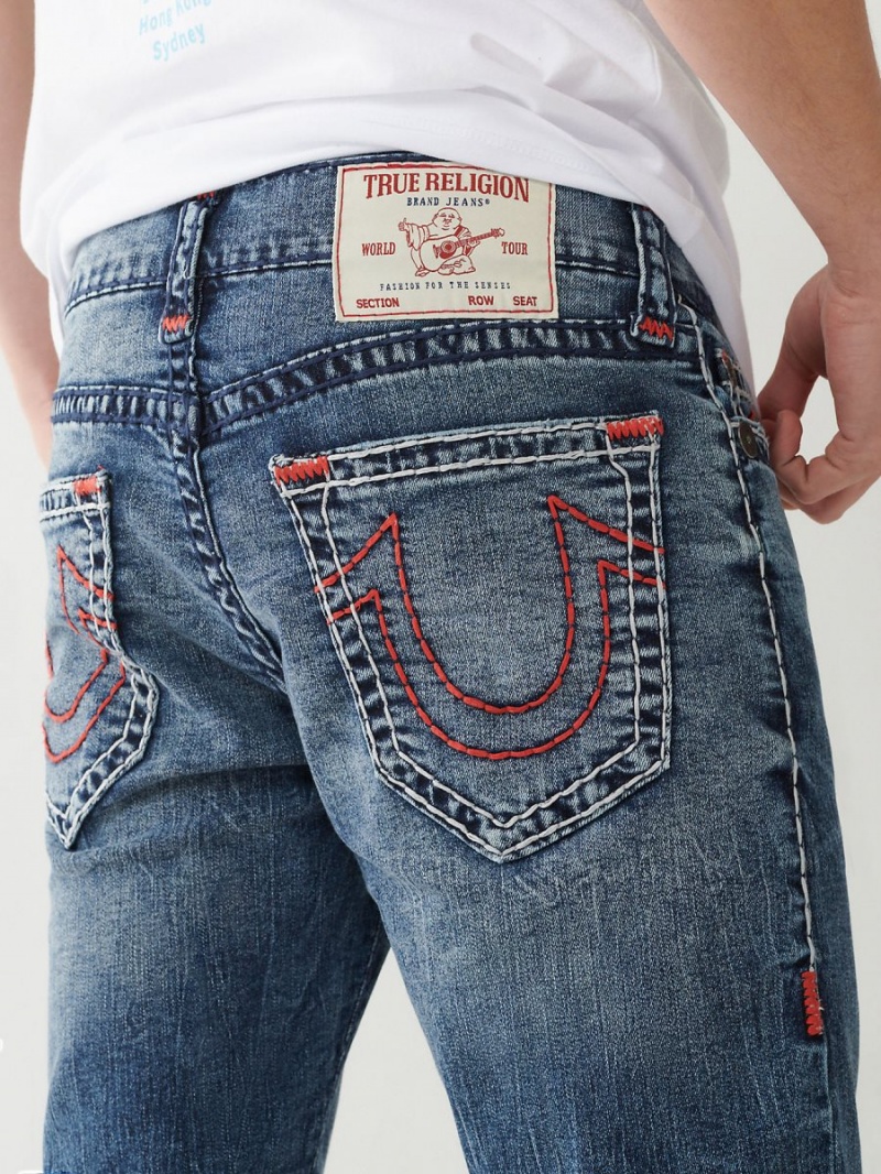 Short True Religion Ricky Super T Stitch Directo ICVD | 79ECUZBYT