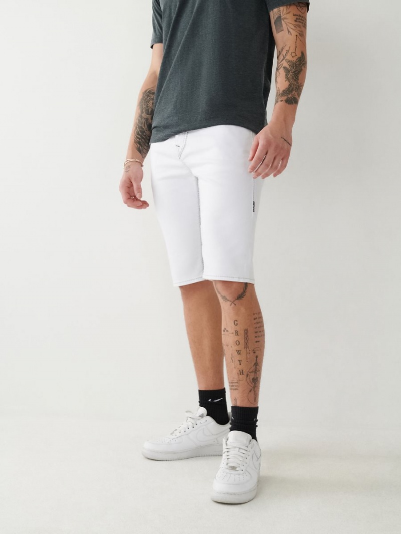 Short True Religion Rocco Super Q Stitch Flaco Blancas | 21FKOQSWD