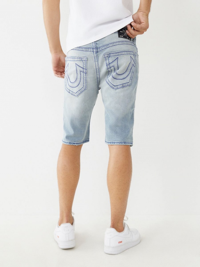 Short True Religion Rocco Super Q Stitch Flaco Azules Claro | 93QIPABTU