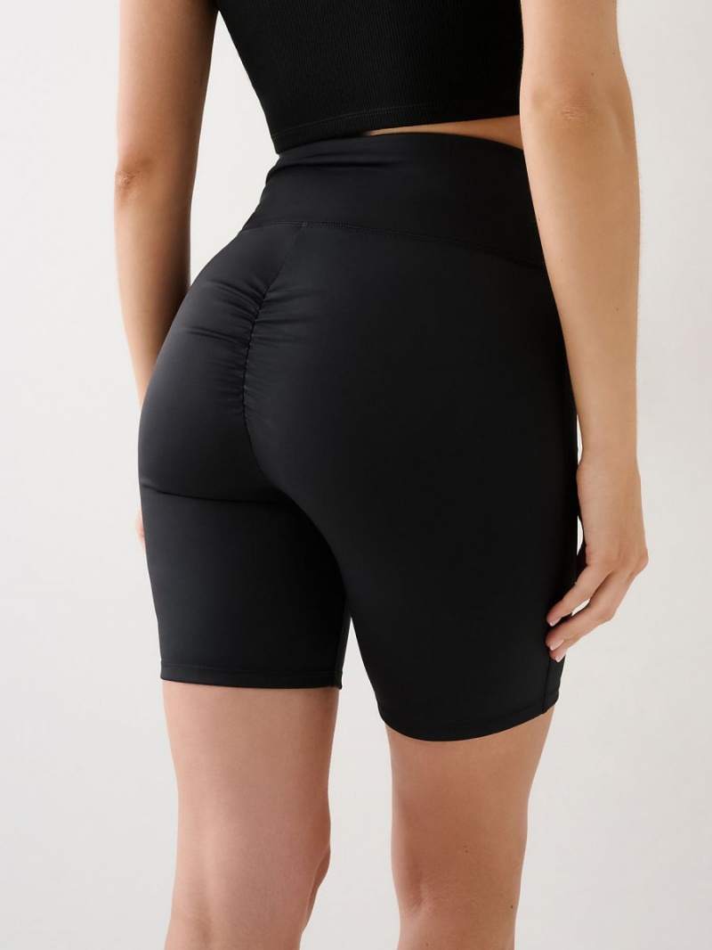 Short True Religion Ruched Encaje Up Ciclismo Negras | 87MNAQYSE