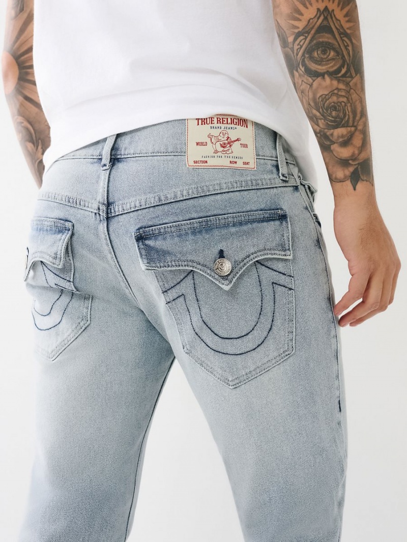 Slim Jeans True Religion Geno Single Needle Flap Verde Menta Azules | 26AODVNPR