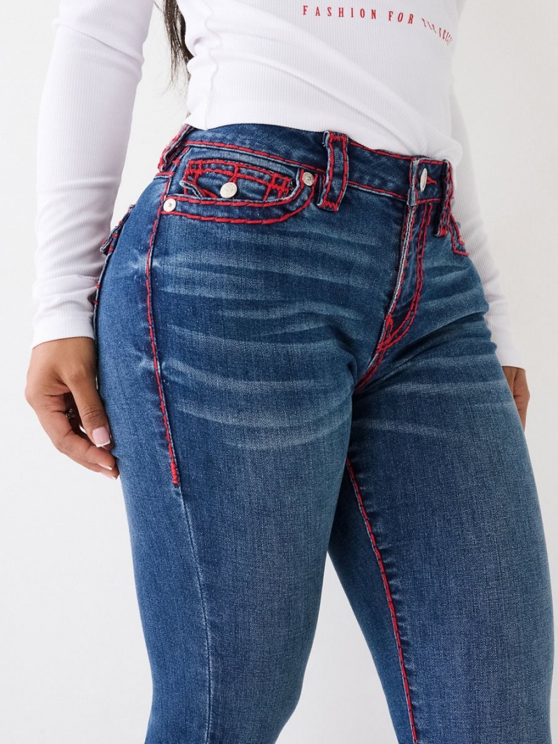 Straight Jeans True Religion Billie Super T Stitch Glowing Moon | 87RTHYMPX