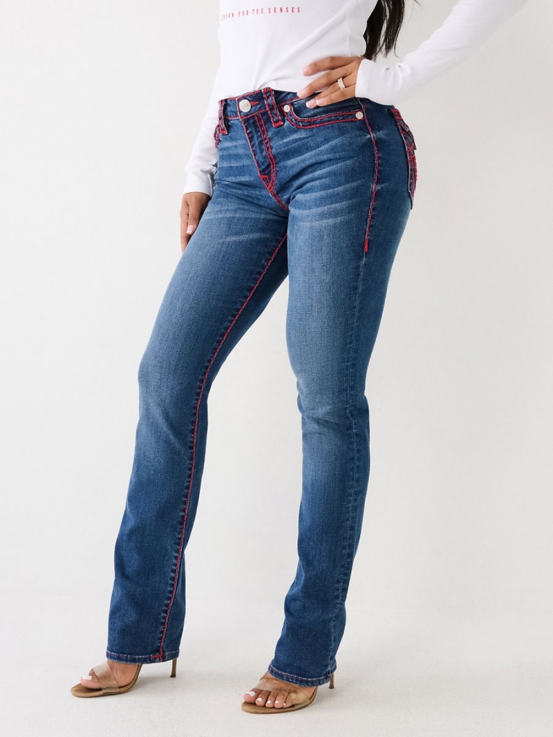 Straight Jeans True Religion Billie Super T Stitch Glowing Moon | 87RTHYMPX