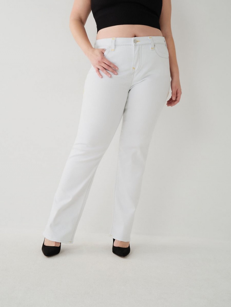 Straight Jeans True Religion Billie Super T Stitch Blancas | 76PWGYMLQ