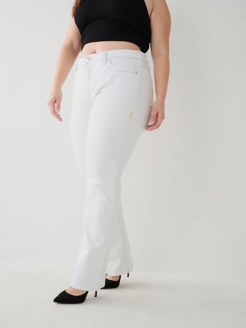 Straight Jeans True Religion Billie Super T Stitch Blancas | 76PWGYMLQ