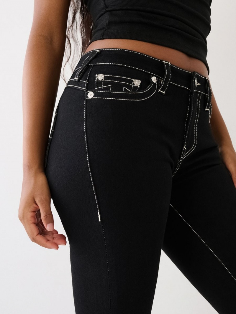 Straight Jeans True Religion Booty Perfector Negras | 17OCAHPZR