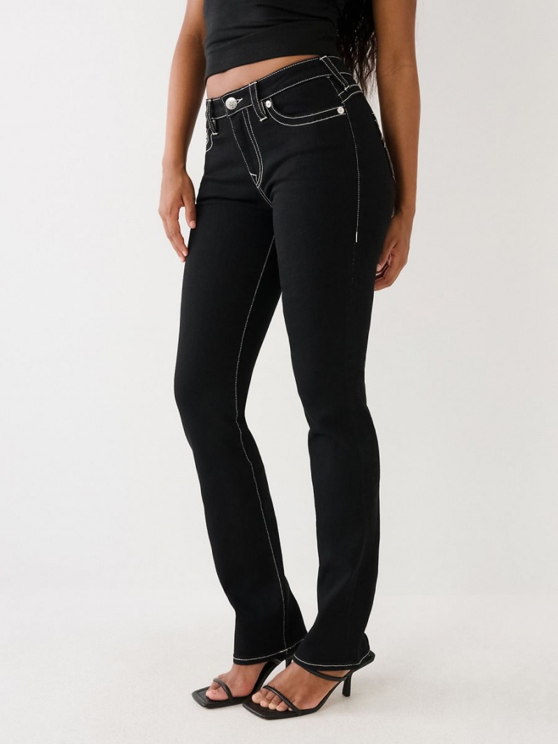 Straight Jeans True Religion Booty Perfector Negras | 17OCAHPZR