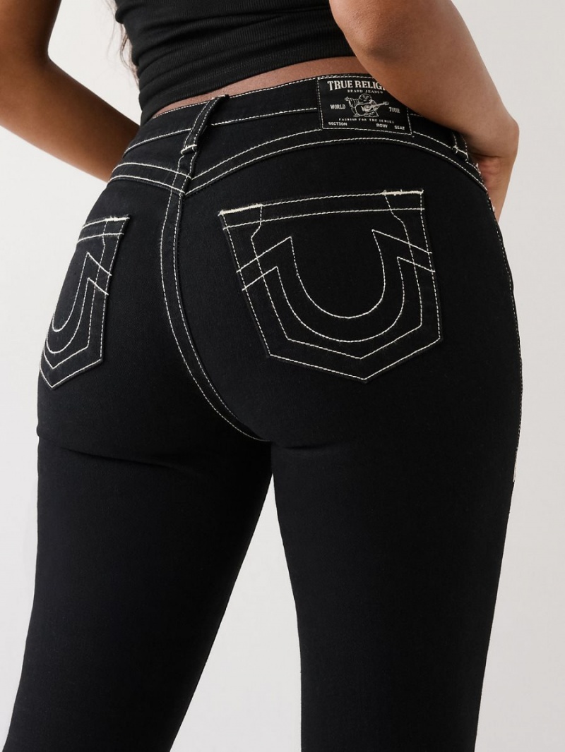 Straight Jeans True Religion Booty Perfector Negras | 17OCAHPZR