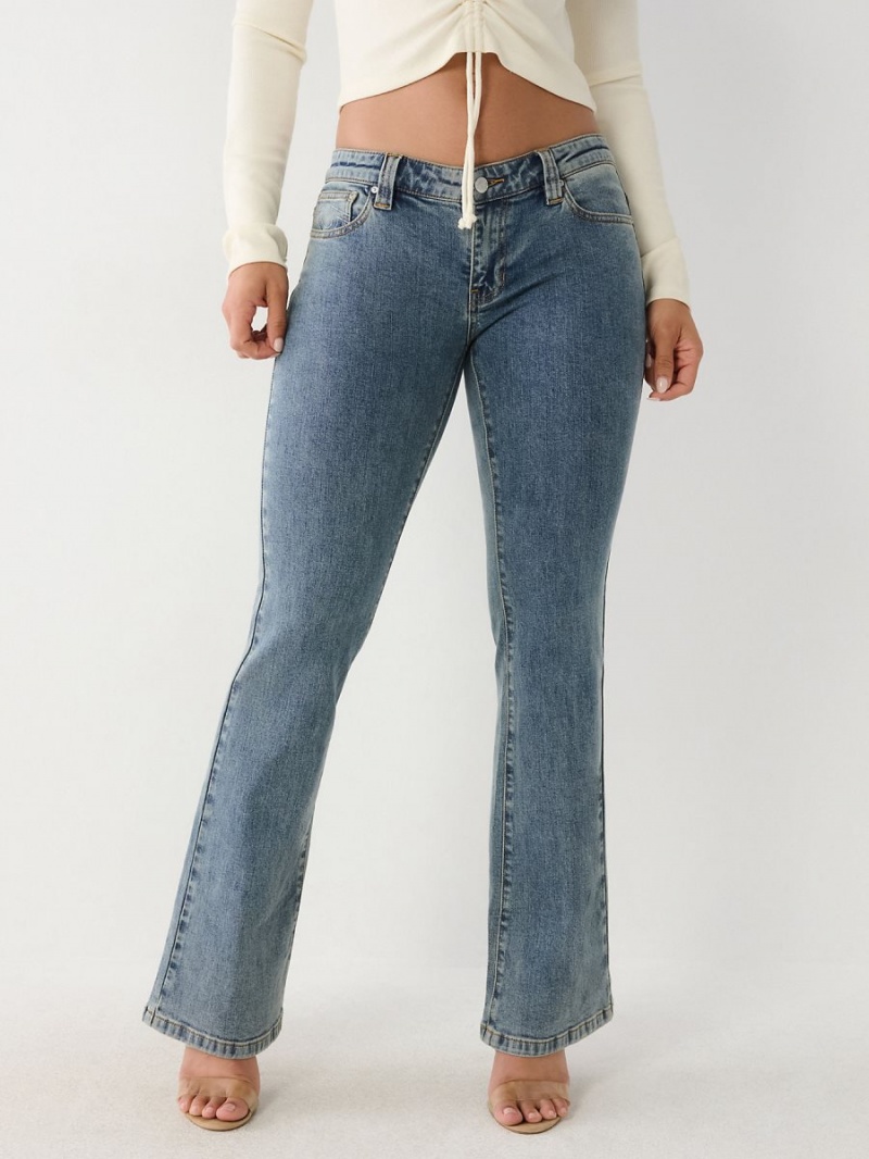 Straight Jeans True Religion Low Rise Azules | 58SJECZUN