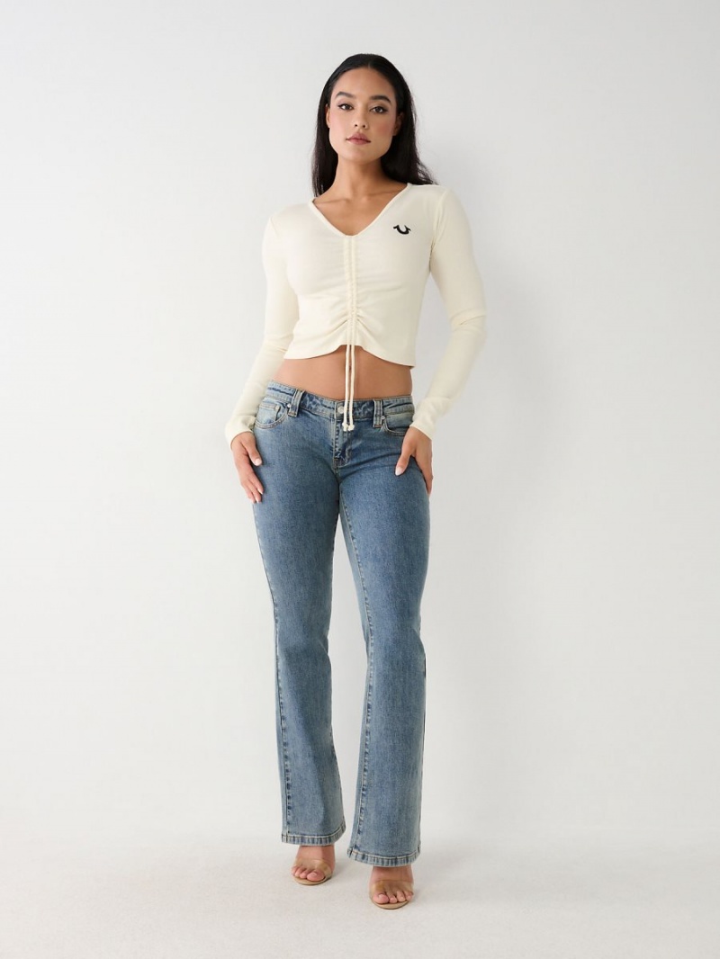 Straight Jeans True Religion Low Rise Azules | 58SJECZUN