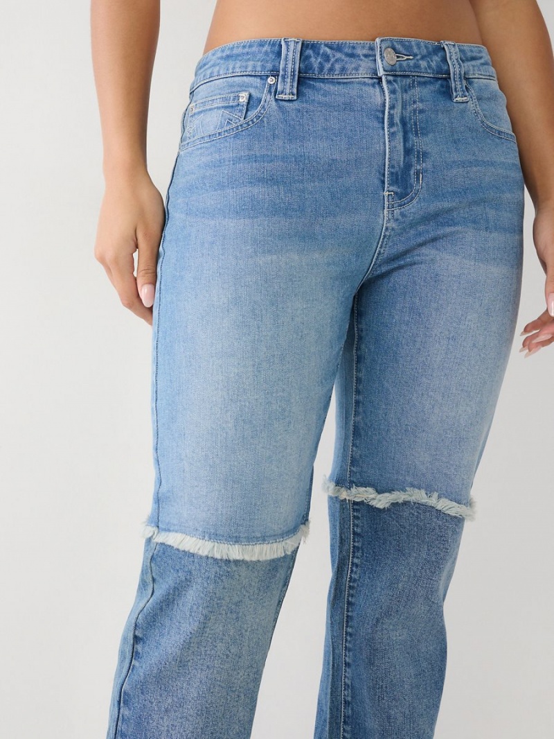 Straight Jeans True Religion Paneled Azules | 17PCVFOJK