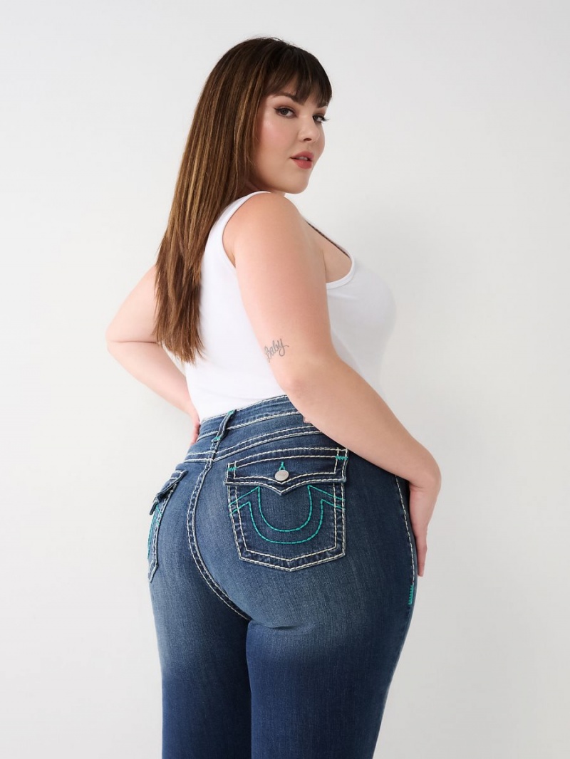 Straight Jeans True Religion Plus Billie Super T Stitch Aizome | 23BVJNFOT