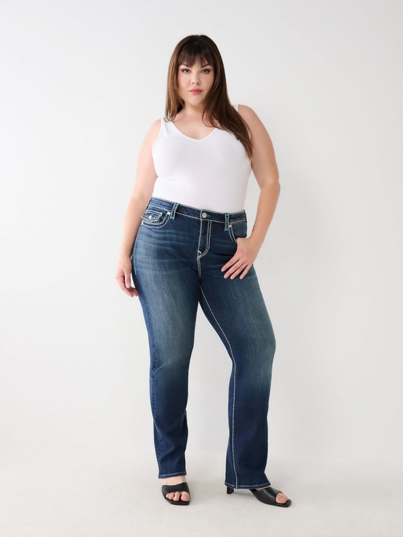 Straight Jeans True Religion Plus Billie Super T Stitch Aizome | 23BVJNFOT