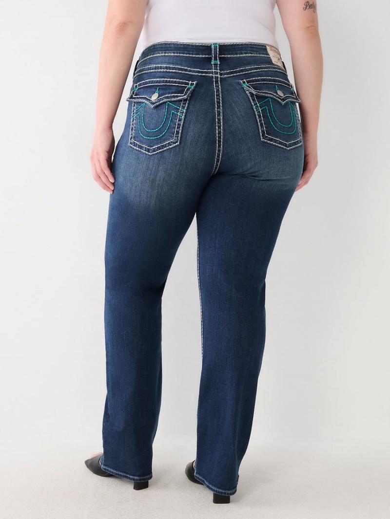 Straight Jeans True Religion Plus Billie Super T Stitch Aizome | 23BVJNFOT