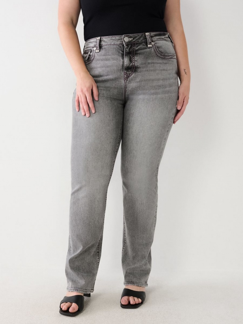 Straight Jeans True Religion Plus Billie Super T Stitch Graphite | 26BUKVTLG