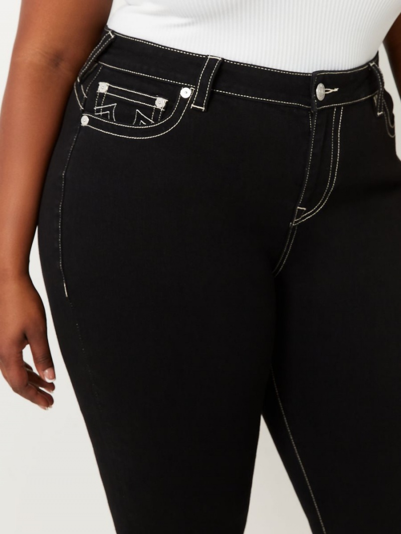 Straight Jeans True Religion Plus Billie Negras | 59QRIKDPZ