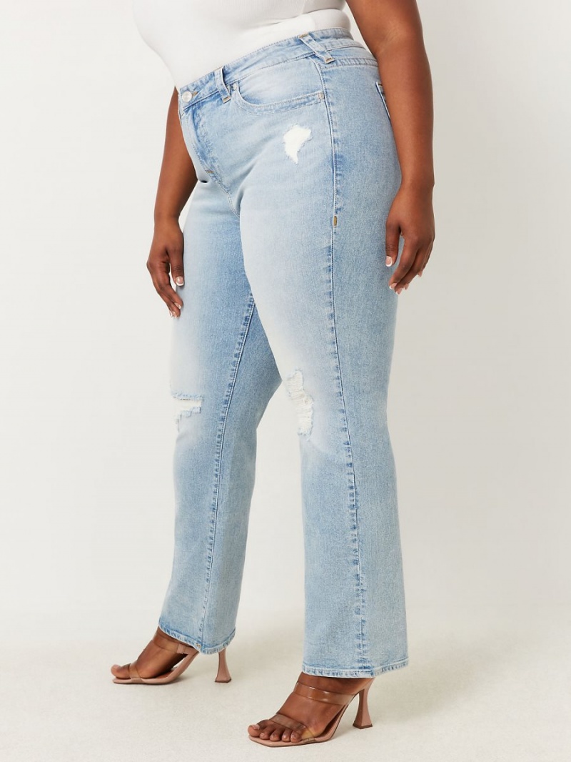 Straight Jeans True Religion Plus Sarah High Rise Mimosa W Destroy | 64MAUPFZR