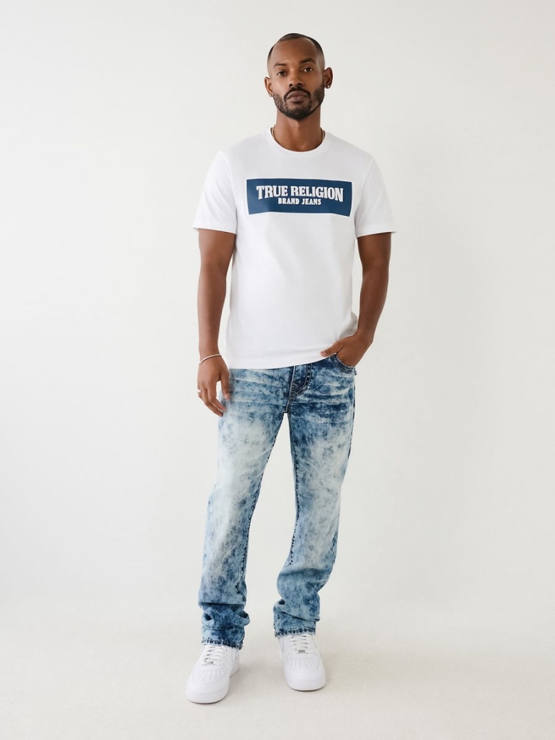 Straight Jeans True Religion Ricky Acid Wash Super T Azules | 37FPQXASG