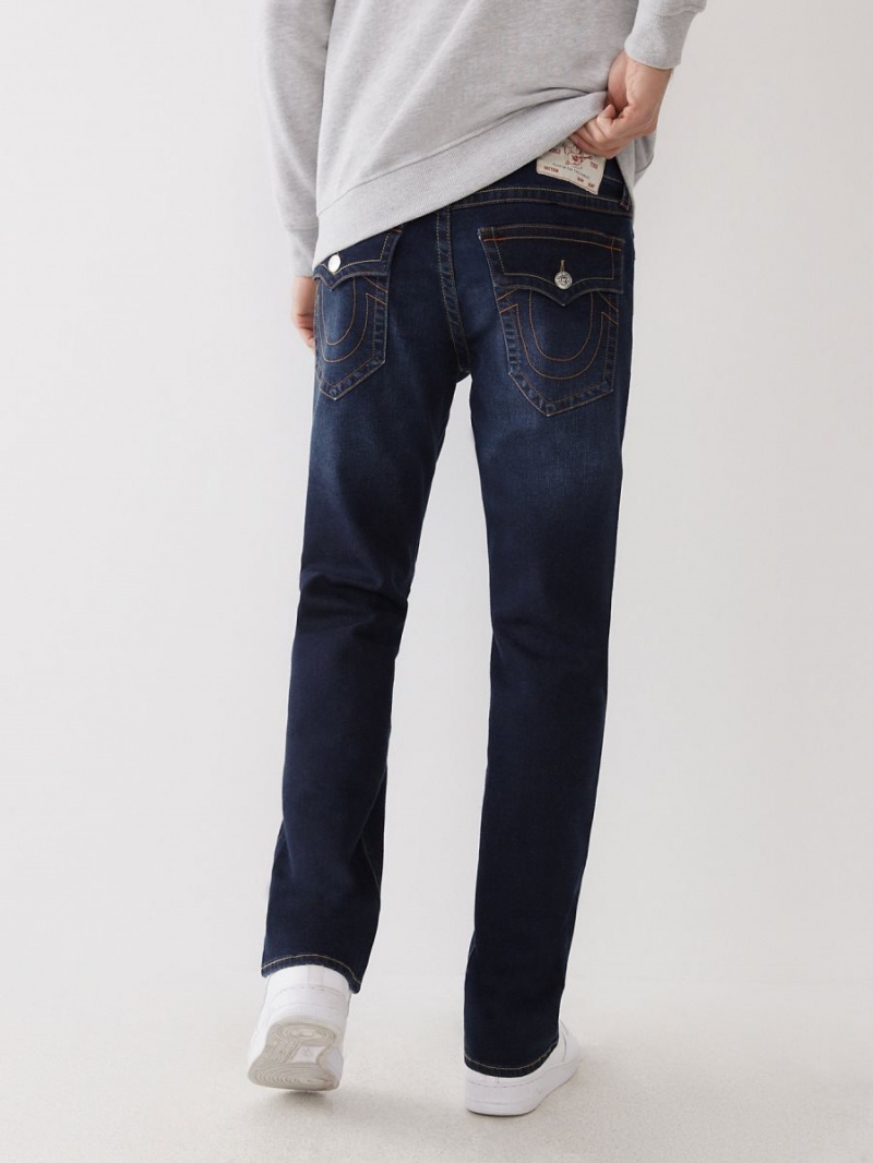 Straight Jeans True Religion Ricky Azules Oscuro | 86PIXYOGM