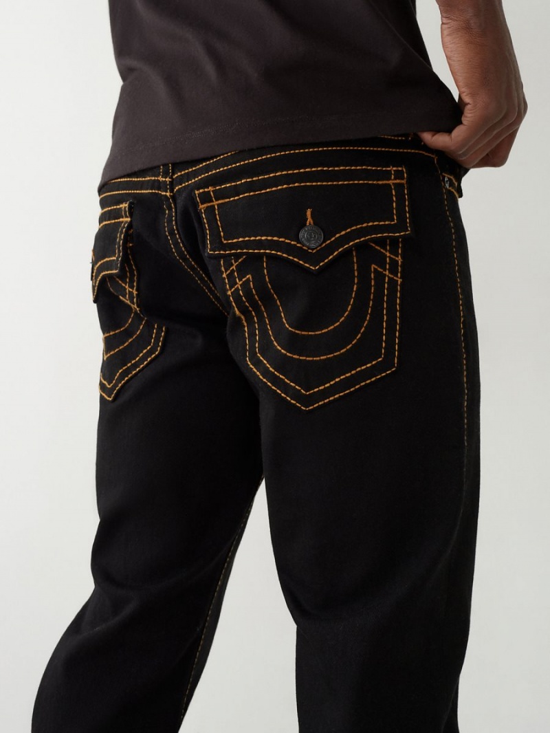 Straight Jeans True Religion Ricky Big T Negras | 52FTYQKZI