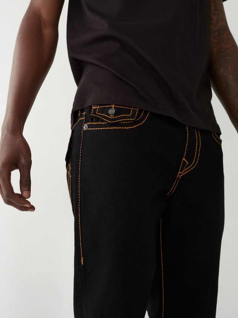 Straight Jeans True Religion Ricky Big T Negras | 52FTYQKZI