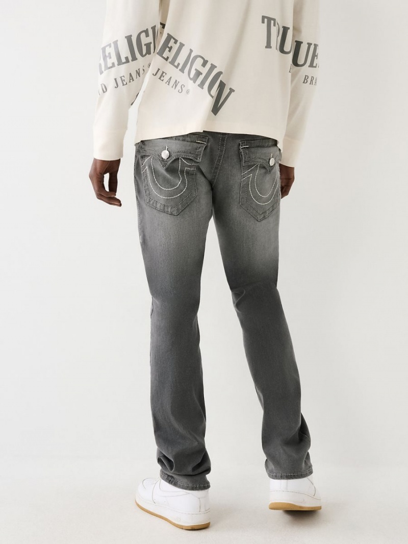 Straight Jeans True Religion Ricky Big T Stitch Gris | 51YPCUBJM