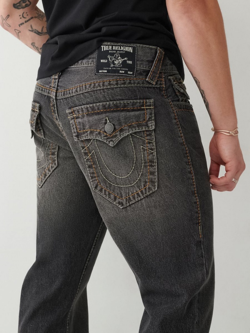 Straight Jeans True Religion Ricky Big T Stitch Gris Azules | 63HYNDPAG