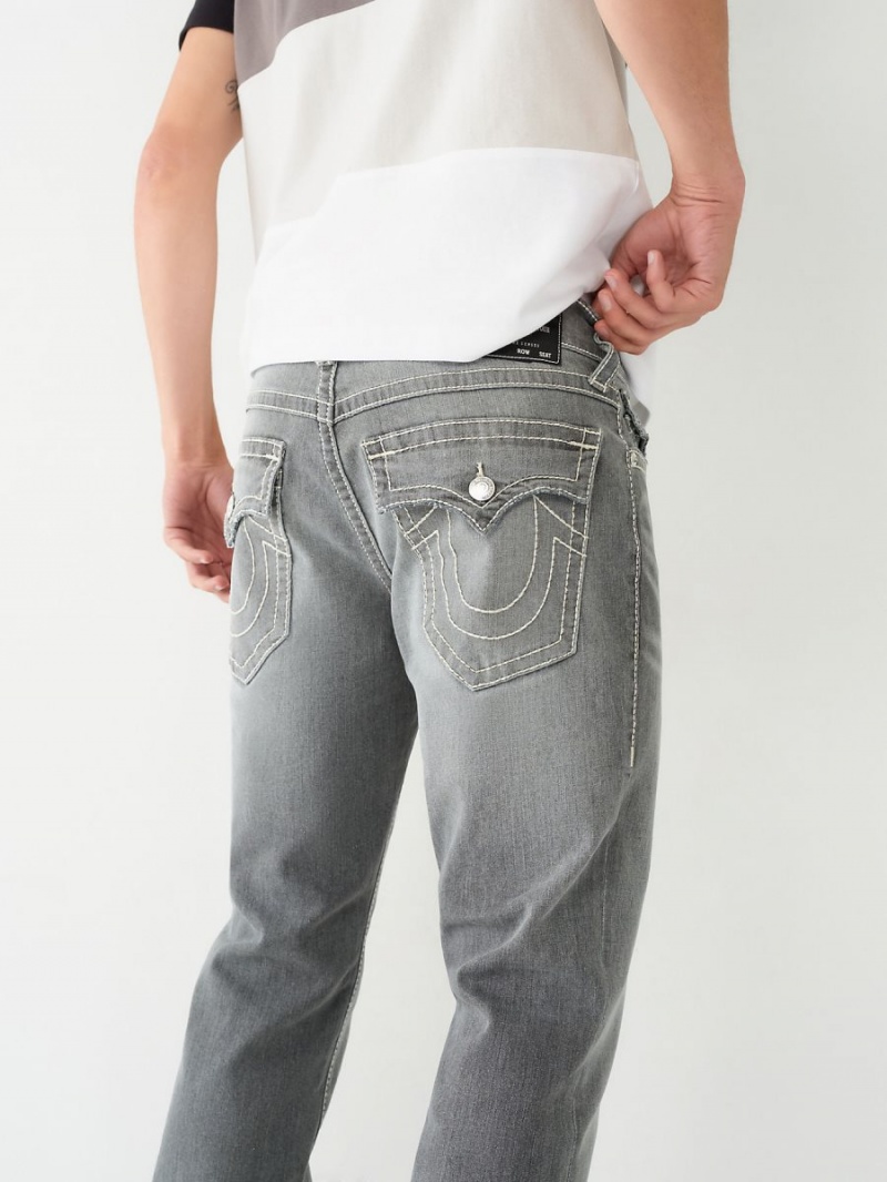 Straight Jeans True Religion Ricky Big T Stitch Gris Azules | 40QFUJPLW