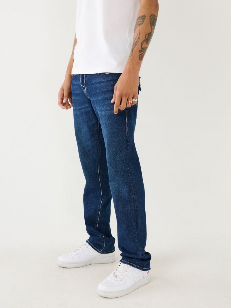 Straight Jeans True Religion Ricky Big T Stitch Verde Menta | 31VNXOUZM