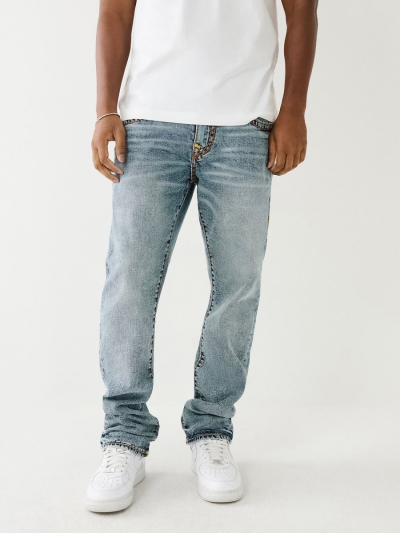 Straight Jeans True Religion Ricky Faded Super T Azules | 19ERBTUVO