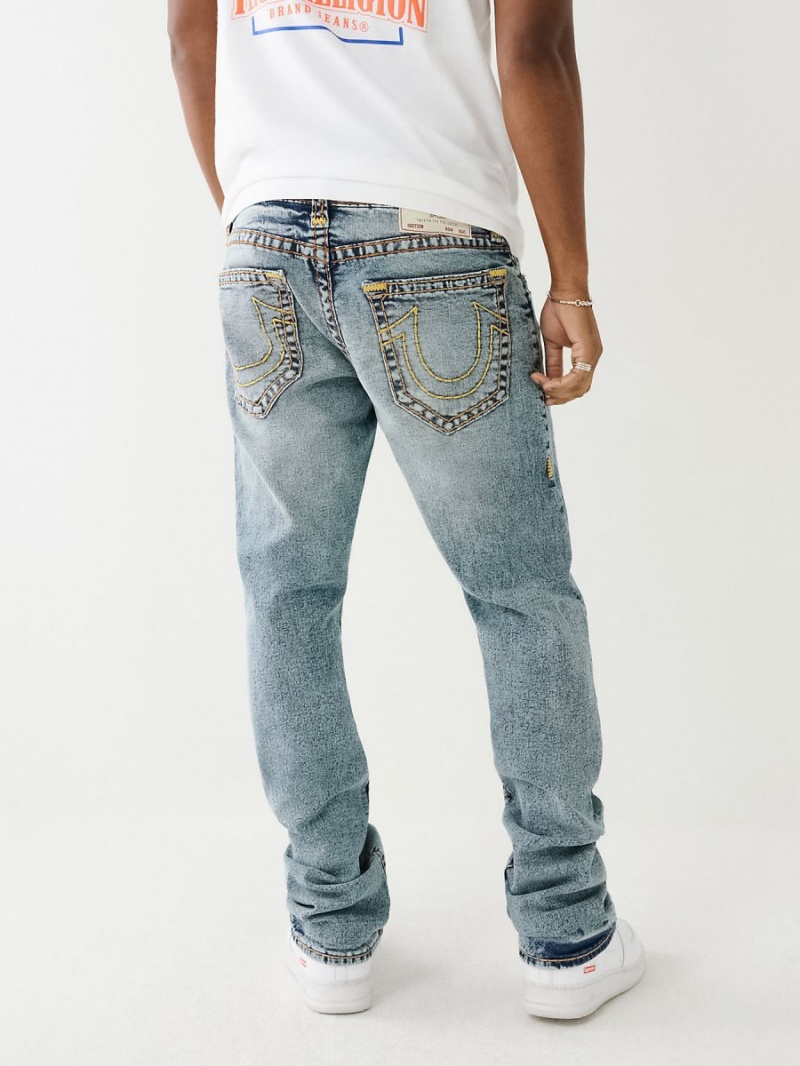 Straight Jeans True Religion Ricky Faded Super T Azules | 19ERBTUVO