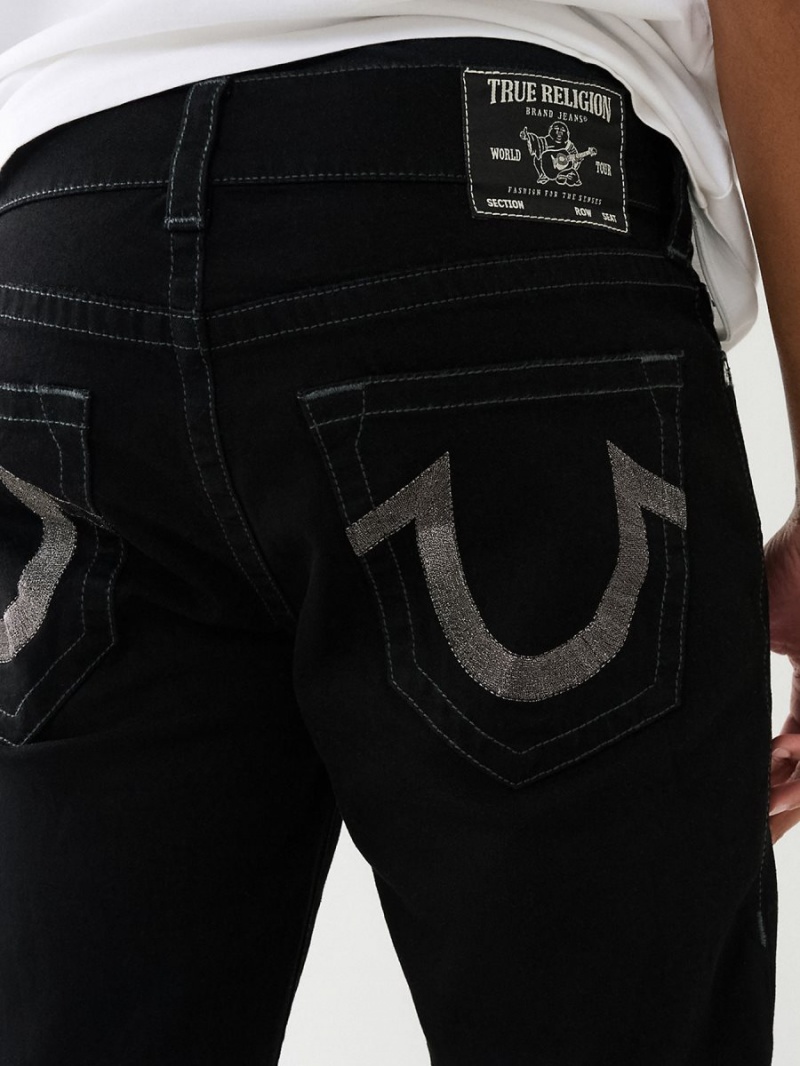 Straight Jeans True Religion Ricky Lurex Hs Negras | 49QTJIHZB