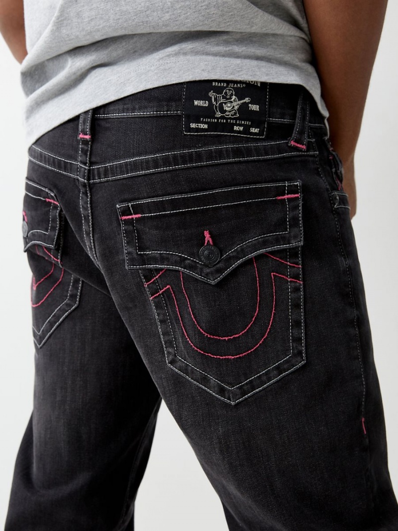 Straight Jeans True Religion Ricky Negras Azules | 24XSBFKOJ