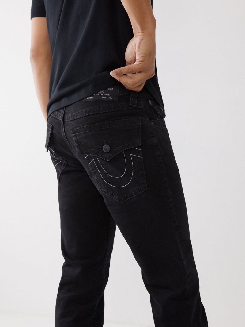 Straight Jeans True Religion Ricky Negras | 65LGVJMRU