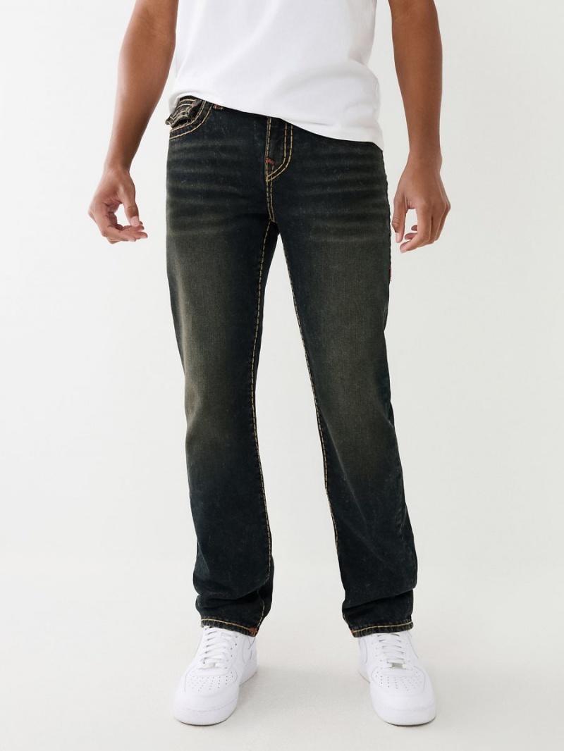 Straight Jeans True Religion Ricky Super T Azules Oscuro | 29ORXVKQD