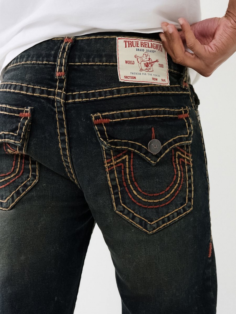 Straight Jeans True Religion Ricky Super T Azules Oscuro | 29ORXVKQD